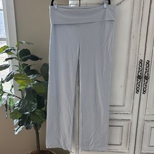 New Skims Cotton Jersey Foldover Pants Women's US Size 2X in Zen Blue NWT